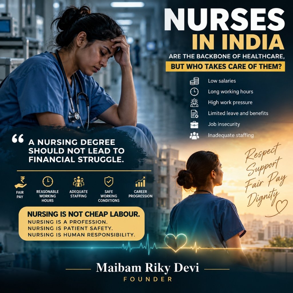 Nurses in India — Poster by Maibam Riky Devi