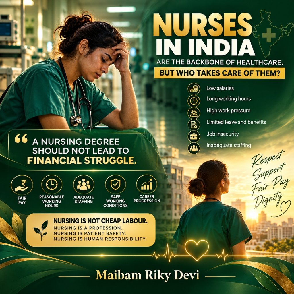 Who Takes Care of the Caregivers? — Poster by Maibam Riky Devi